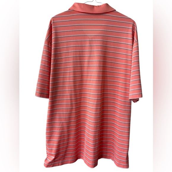 ⛳️ NIKE GOLF Men's Striped Polo Shirt in beautiful coral color. Size XL - Picture 6 of 6